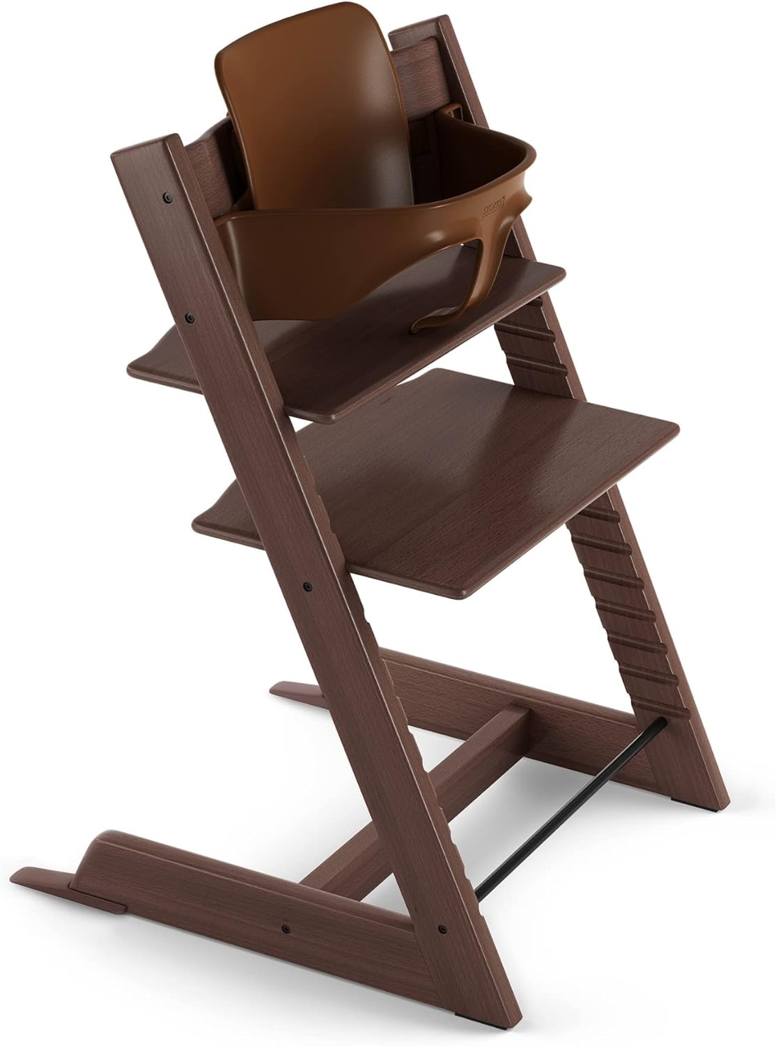 Chaise haute Tripp Trapp Stokke avec Baby Set, Noyer Chaise évolutive