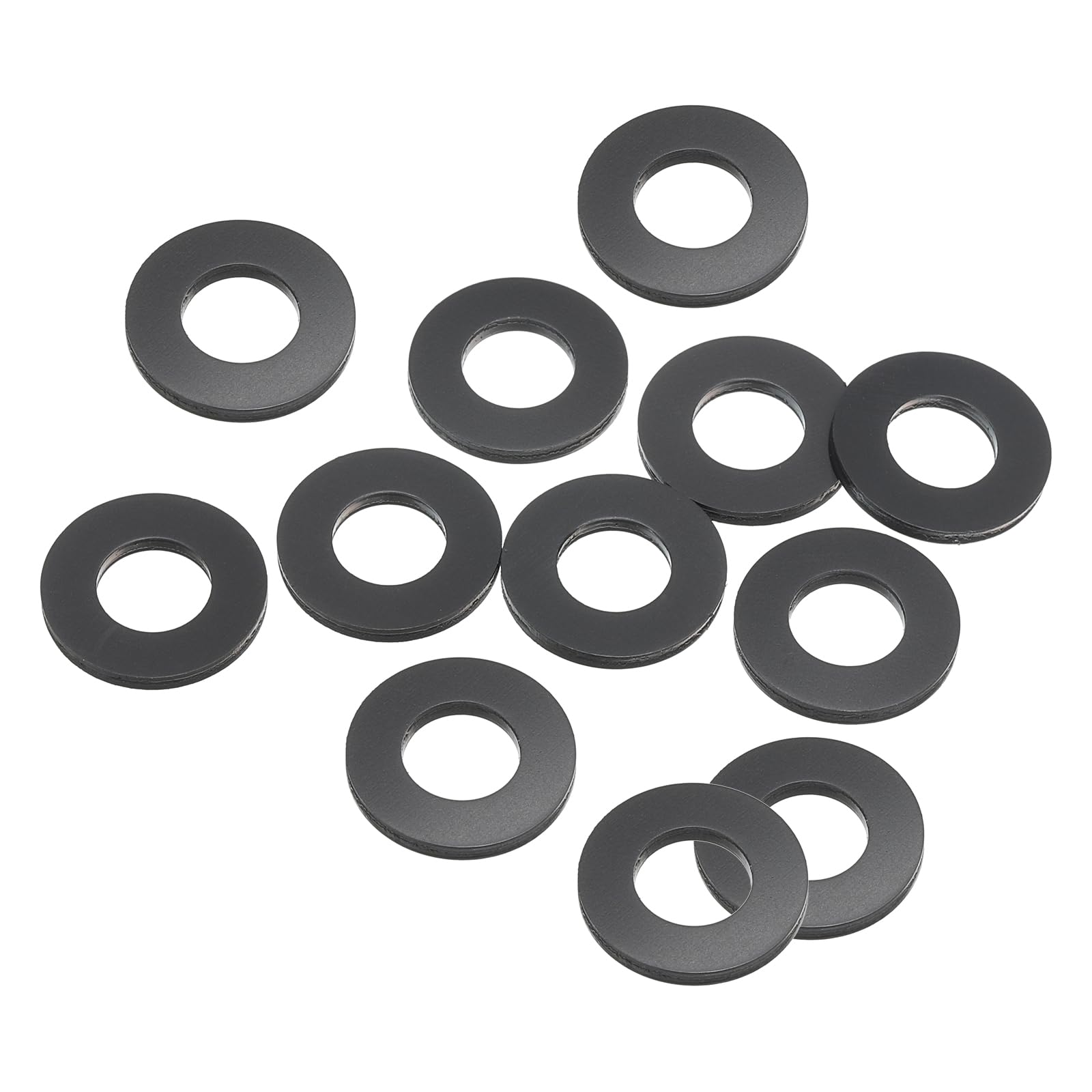 M10 x 20 x 2 mm Nylon-Unterlegscheibe, 12 Stück, schwarzer Dichtungsring, Wasserhahn, Rohr, Schlauch, Bolzen