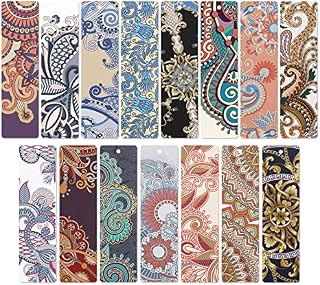 MWOOT 30Pcs Fractal Paper Bookmarks, Double-Sided Page Book Makers Kit for Kids Students School Office, Unique Creative Bookmark for Book Lovers Classroom Prizes Reading Supplies (15 Styles,15x4cm)