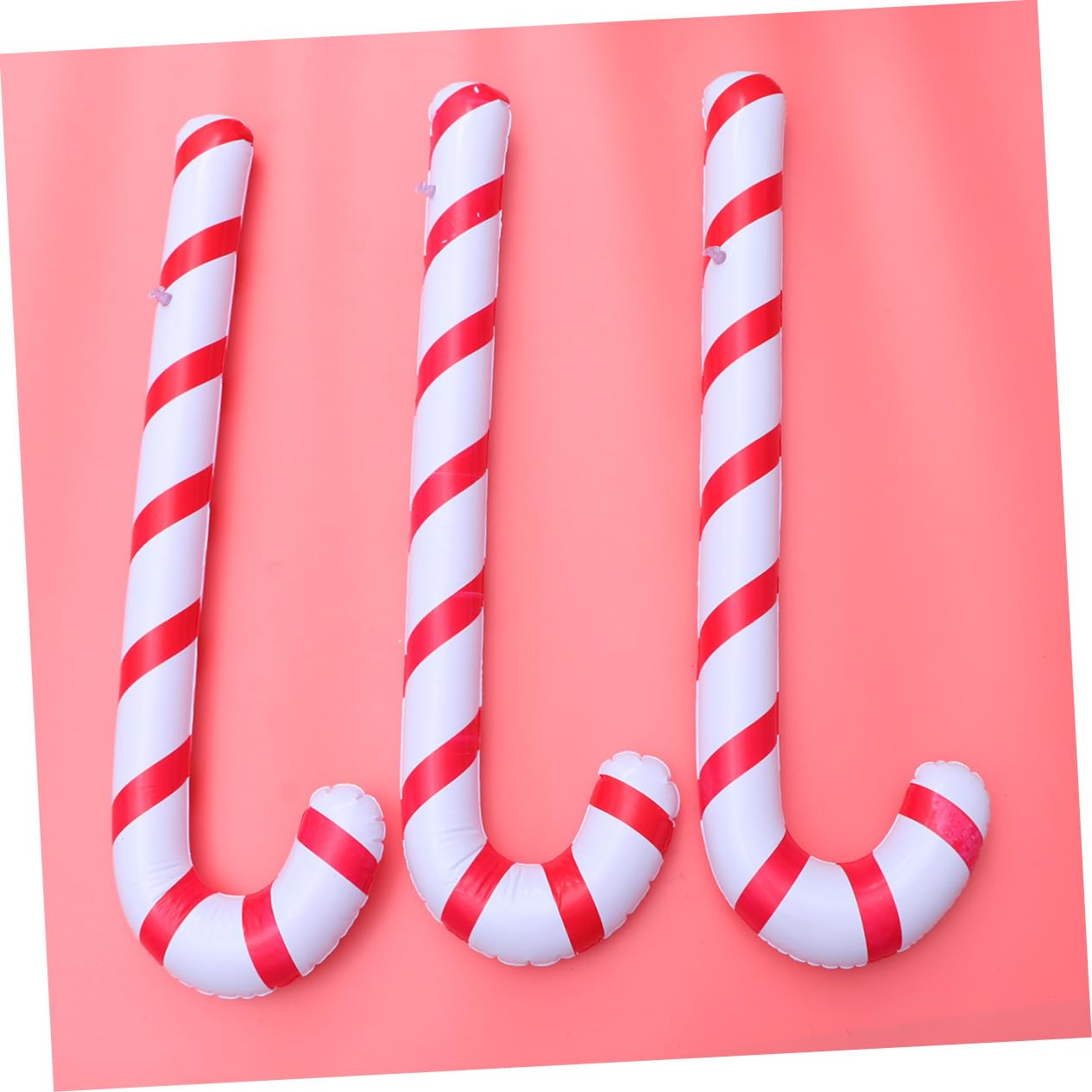 6 Pièces Ballons Canne de Bonbon Gonflables Rouge et Blanc Décoration de Noël pour Fête Anniversaire et Célébrations Extérieures