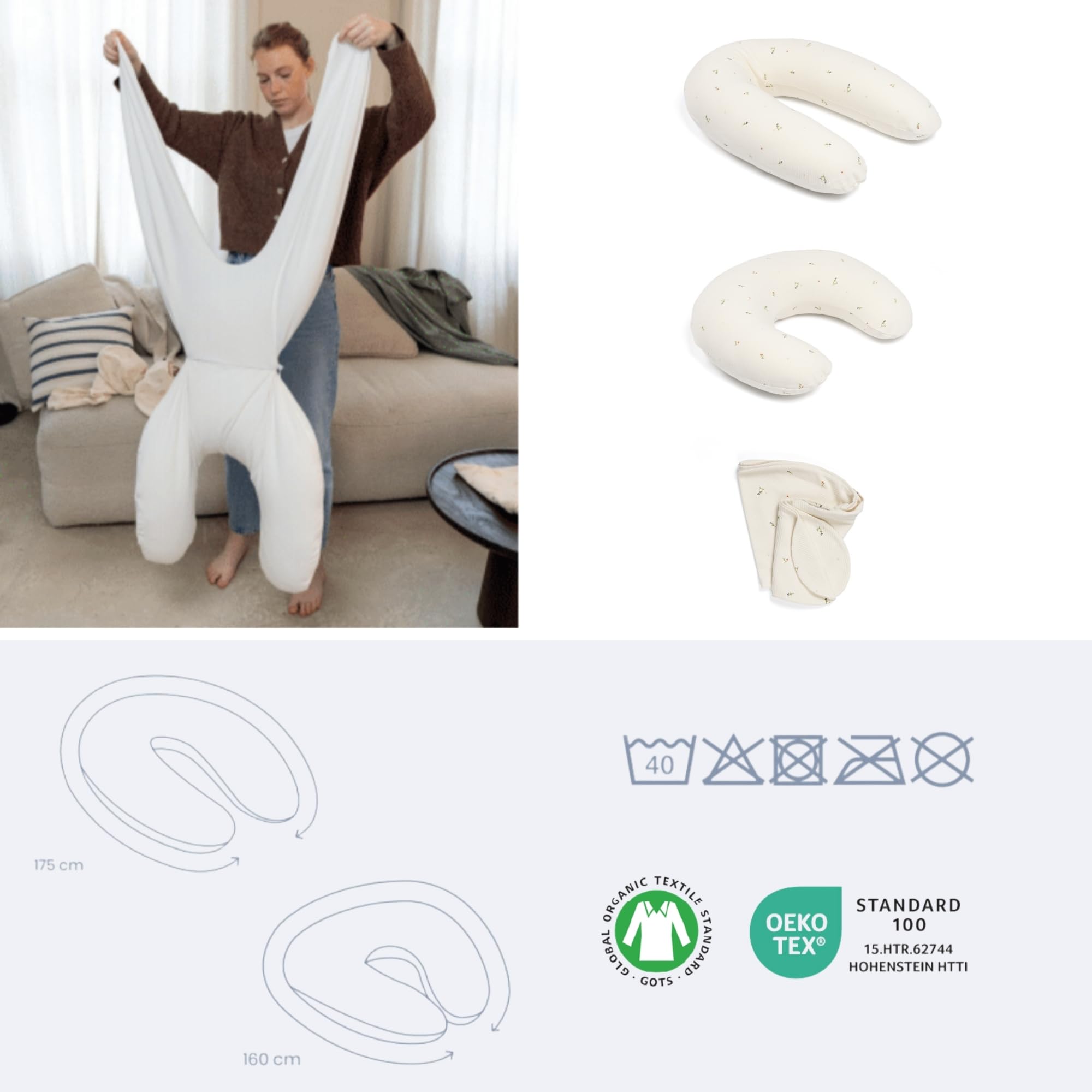 doomoo Poduszka ciążowa Twisty, Sweety Cream