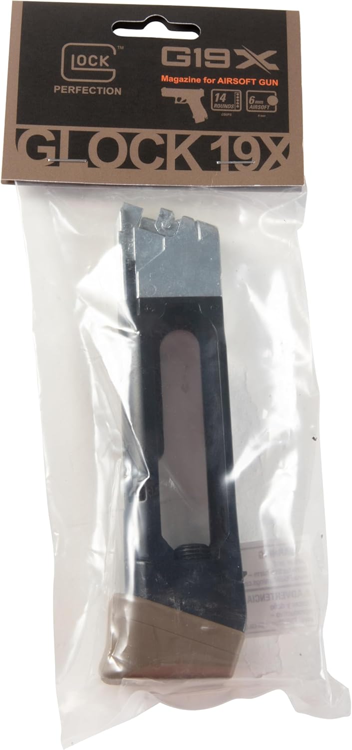Umarex Glock 19X Half Blowback 6mm BB Pistol Airsoft Gun Magazine, 14-Round Capacity
