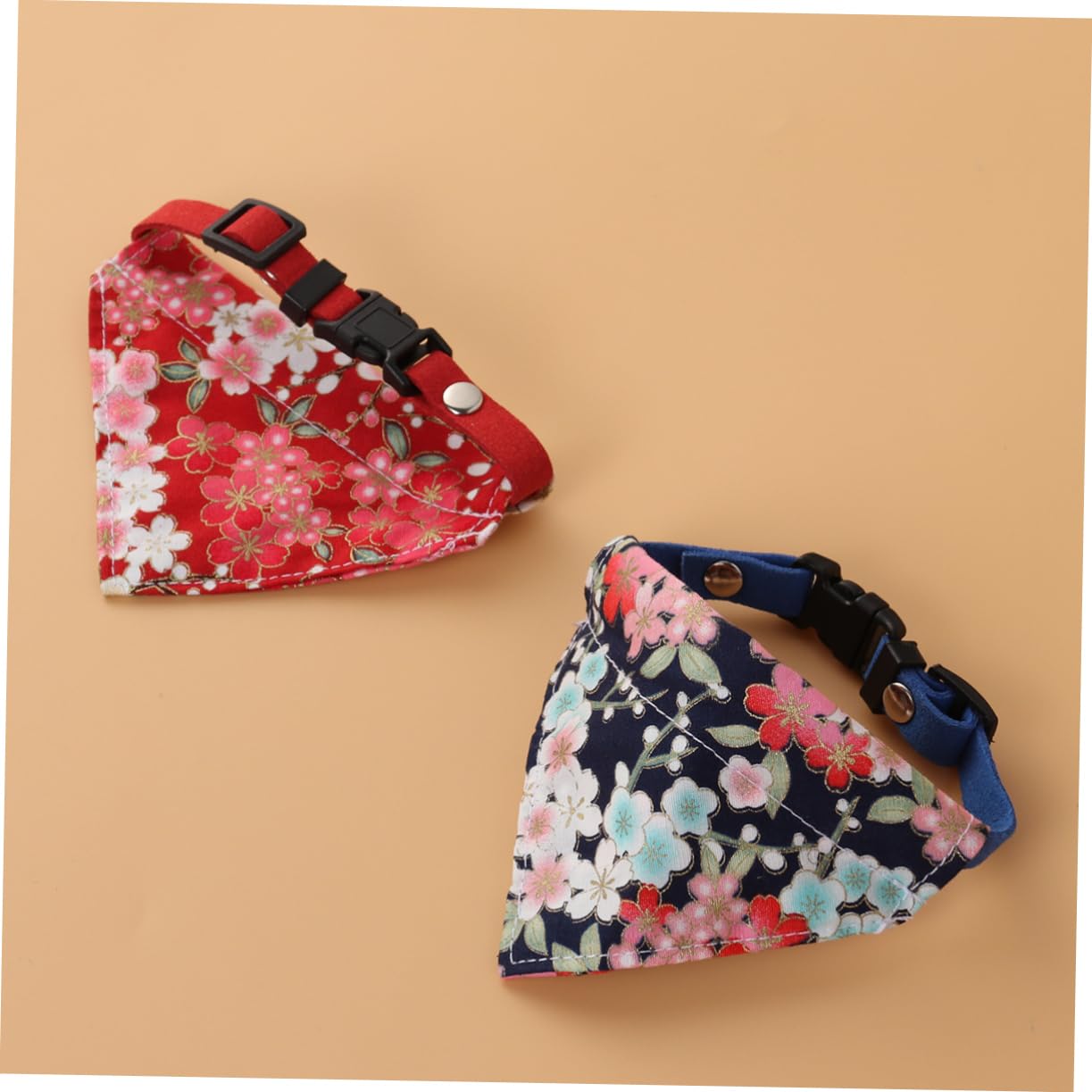Kisangel 6pièces Collier Bandana pour Chien De Motif Floral Élégant Accessoires Animaliers Réglables Et Confortables