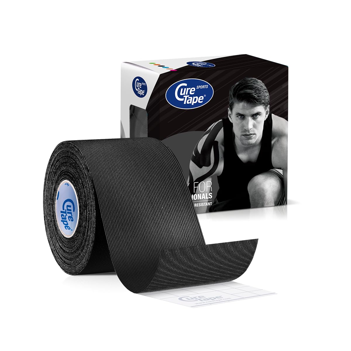– CureTape® Sports Extra Sticky Kinesiology Tape | 30% Stronger Adhesion | Waterproof K Tape | Quick Dry Viscose | Uncut Physio & Sports Injury Muscle Tape for Shoulder, Knee, Ankle | Black