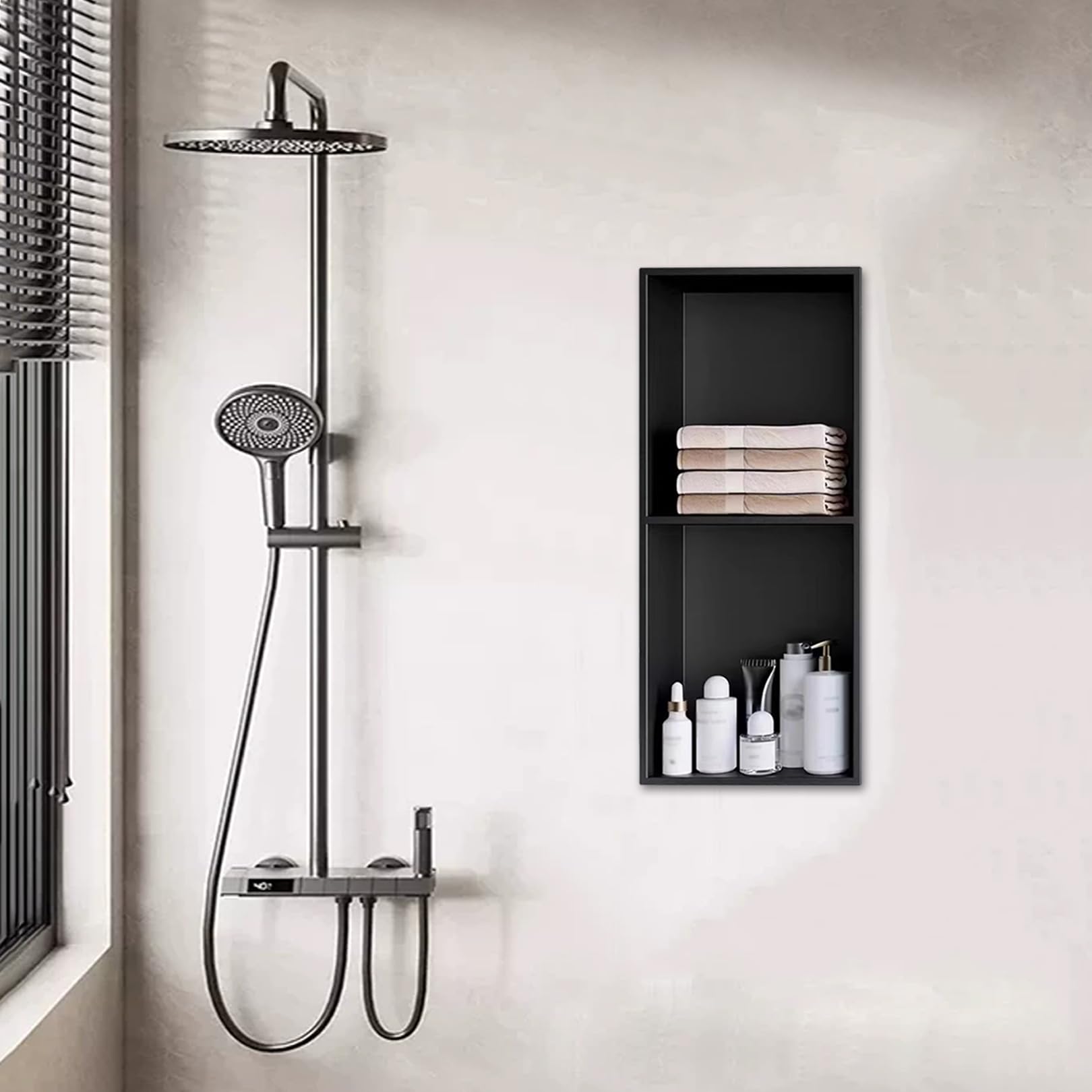 Niche de douche en acier inoxydable pour éliminer le désordre mural