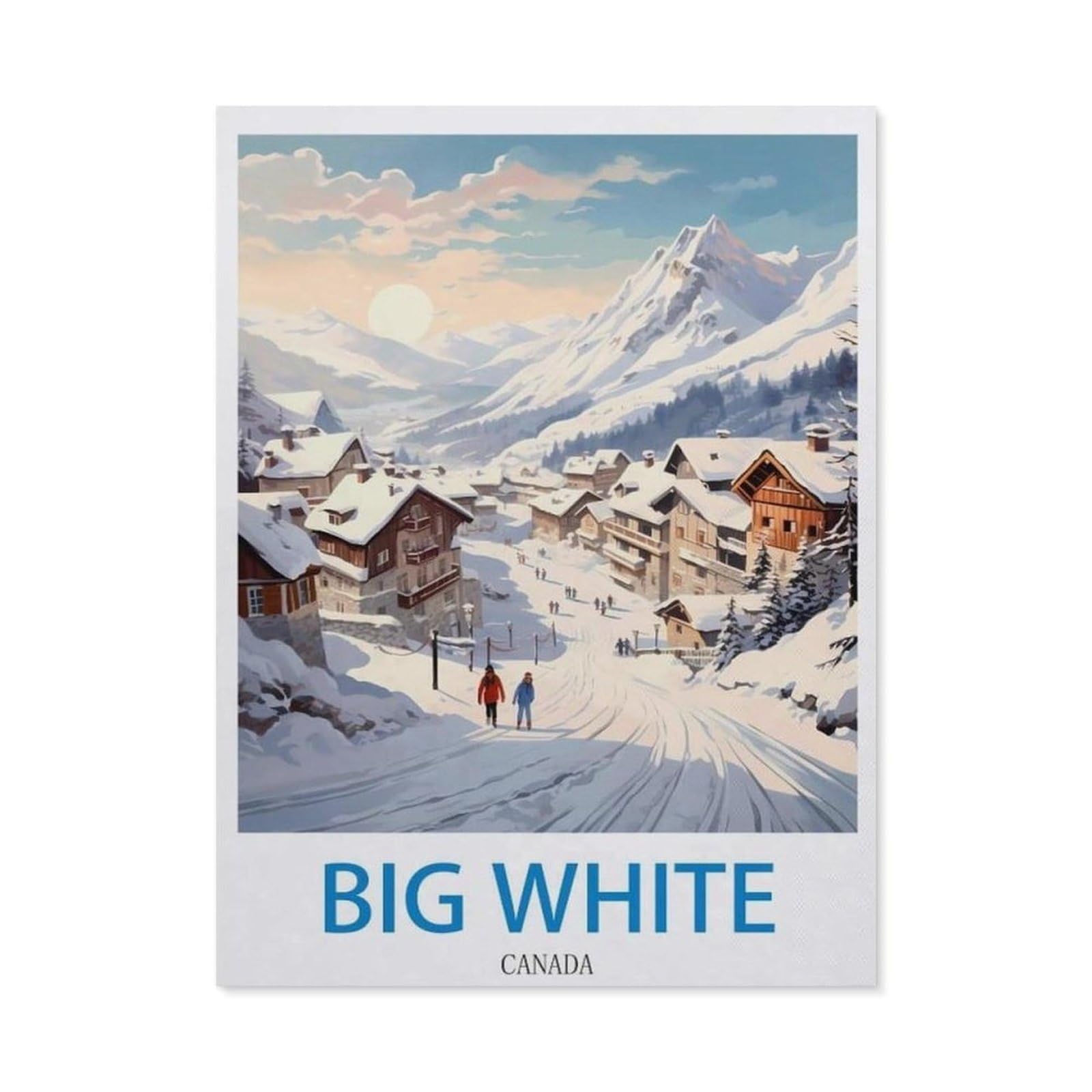 Big White Canada，Retro Metal Tin Sign/Plaque for Kitchen Lounge Garden Garage Pub Wall/Door(15x30cm）6x12 inch-EC53