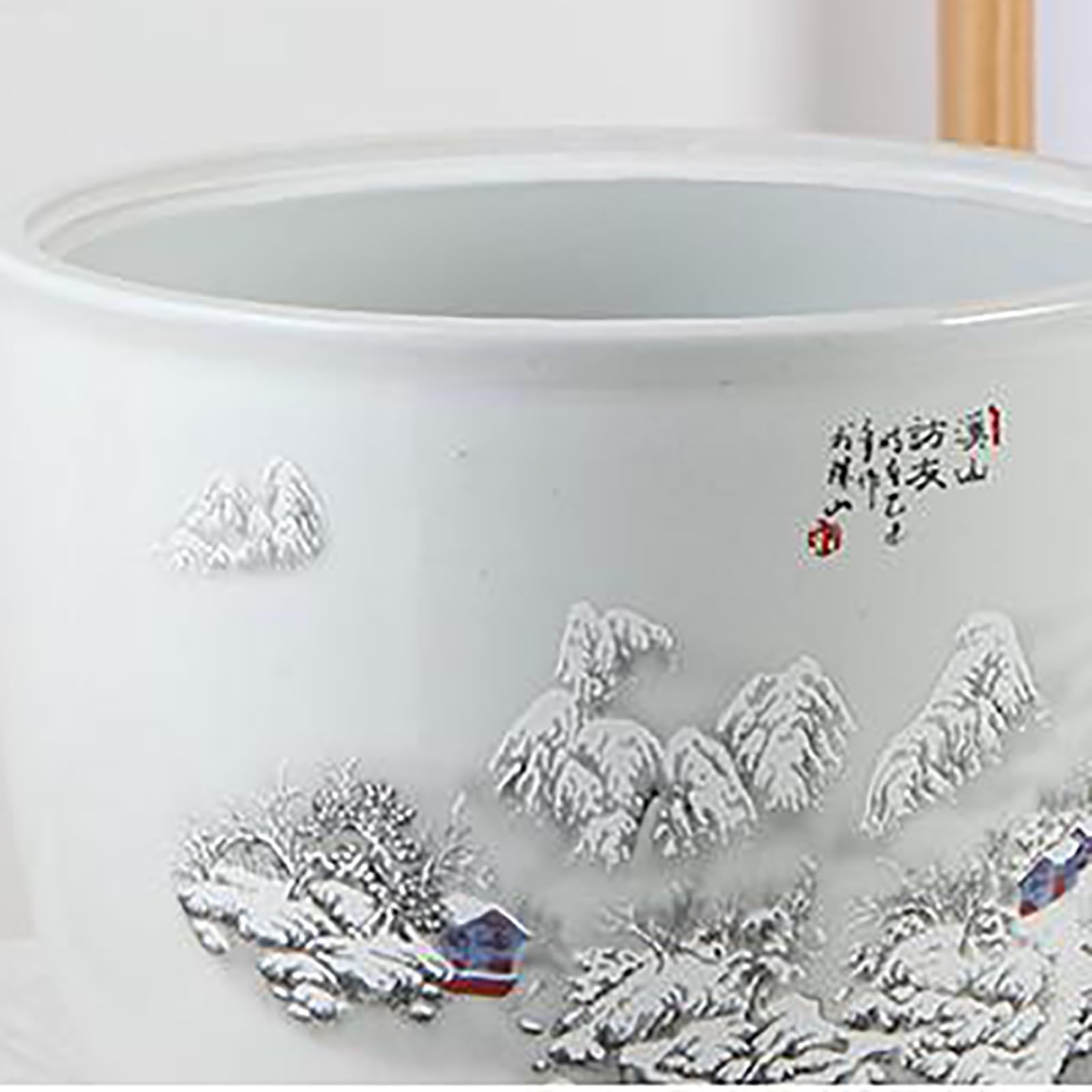 Reisbehälter Keramik Vorratsdose Behälter Box Haushaltseimer Getreidespender Lebensmittelzylinder mit Deckel Chinesischer dekorativer luftdichter Ingwer für Tee