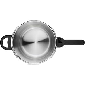 ZWILLING EcoQuick II Pressure Cooker/Steam Pressure Top, Diameter 22 cm, 6 L, for All Hobs Including Induction, 18/10 Stainless Steel, Silver ZWILLING EcoQuick II Pressure CookerSteam Pressure Top Diameter 22 cm 6 L for All Hobs Including Induction 1810 Stainless Steel Silver
