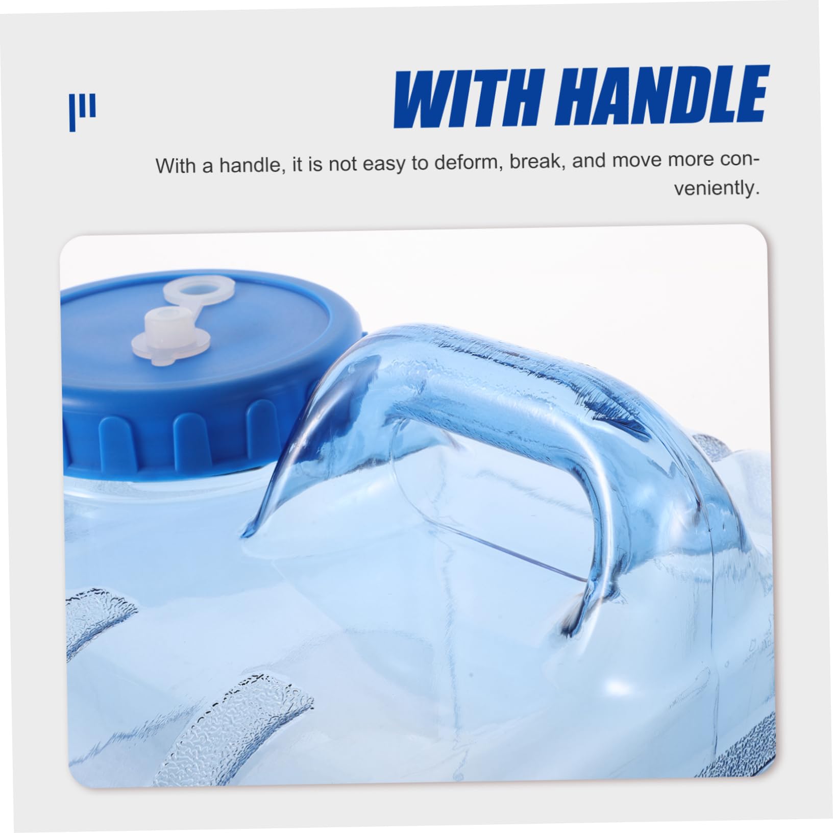 UPKOCH Bidon de Camping 15 L Étanche en Plastique Solide, Réservoir d'eau Portable Léger, Contenant d'eau Potable Multifonctionnel pour Usage Extérieur, Voiture et Maison