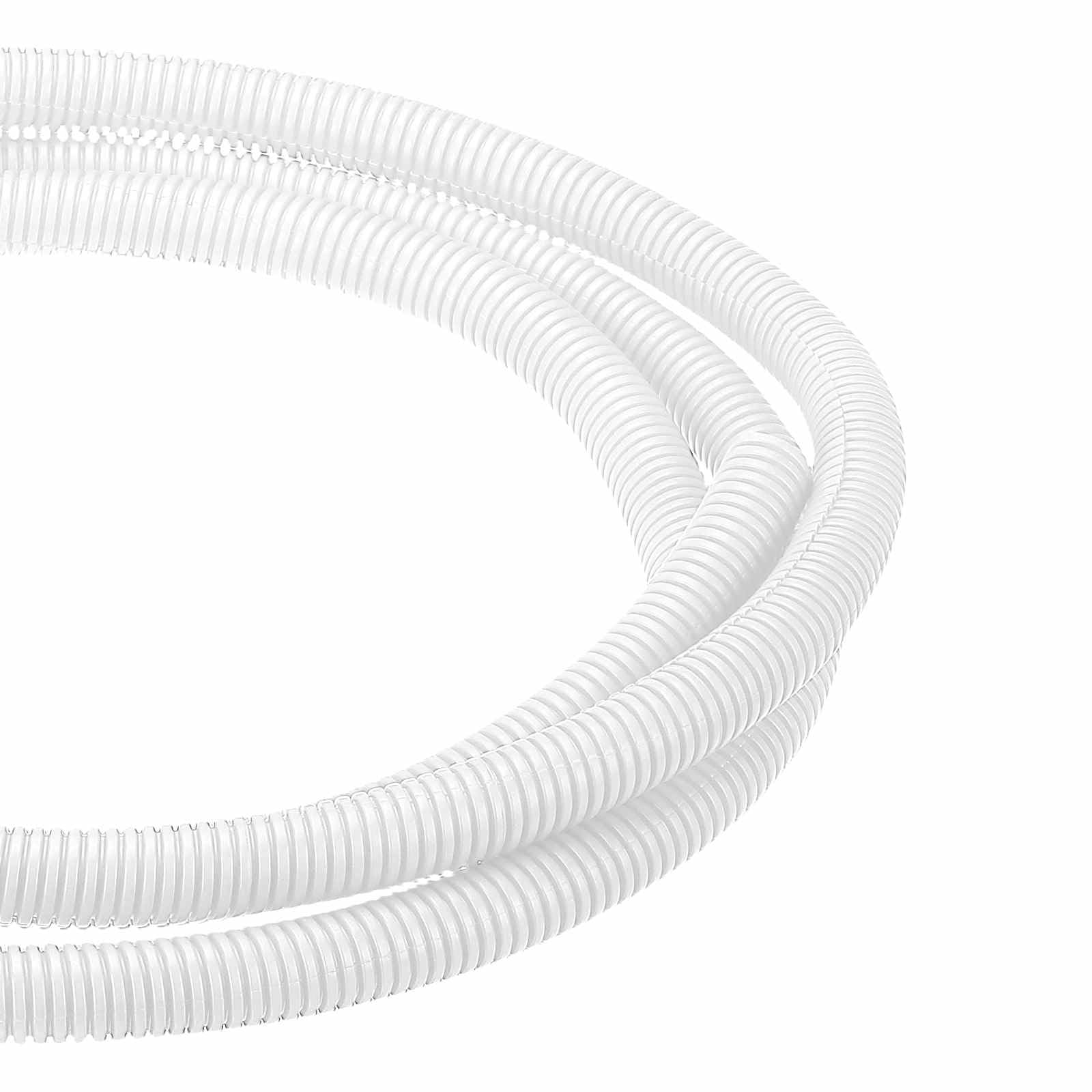 DMiotech 10ft Wire Loom Split Tubing 5/8 Inch, Cord Protectors from Pet Flexible Conduit Cable Management for Office Home Garden, White