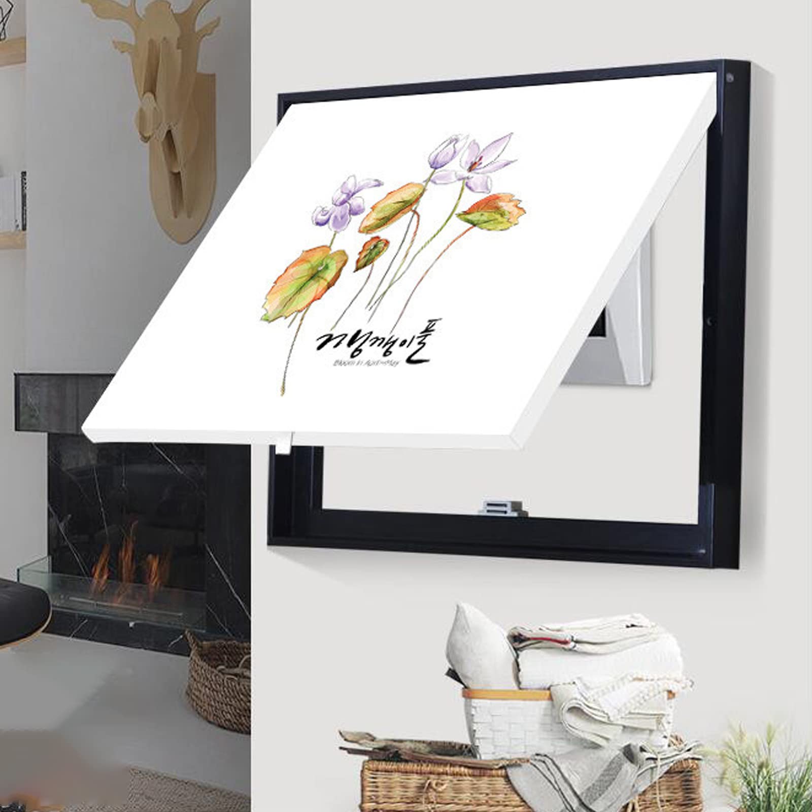 Cacher un compteur électrique avec un tableau décoratif de restaurant mural