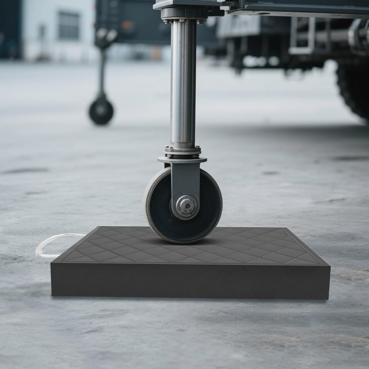 Medium Outrigger Pad, 15.7" x 15.7" x 2" Thick Heavy Duty Crane Support Pad with Textured Surface & Handle, Stackable Stabilizing Outrigger Pads for Crane, Trailer, RV (1 Pack)