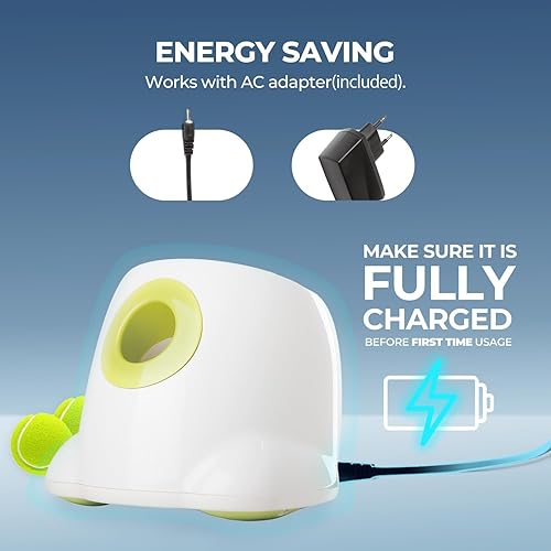 Miniatura 6 de ALL FOR PAWS Lanzador automático de bolas para perros, máquina interactiva para cachorros, bolas para mascotas, para exteriores, 6 bolas incluidas
