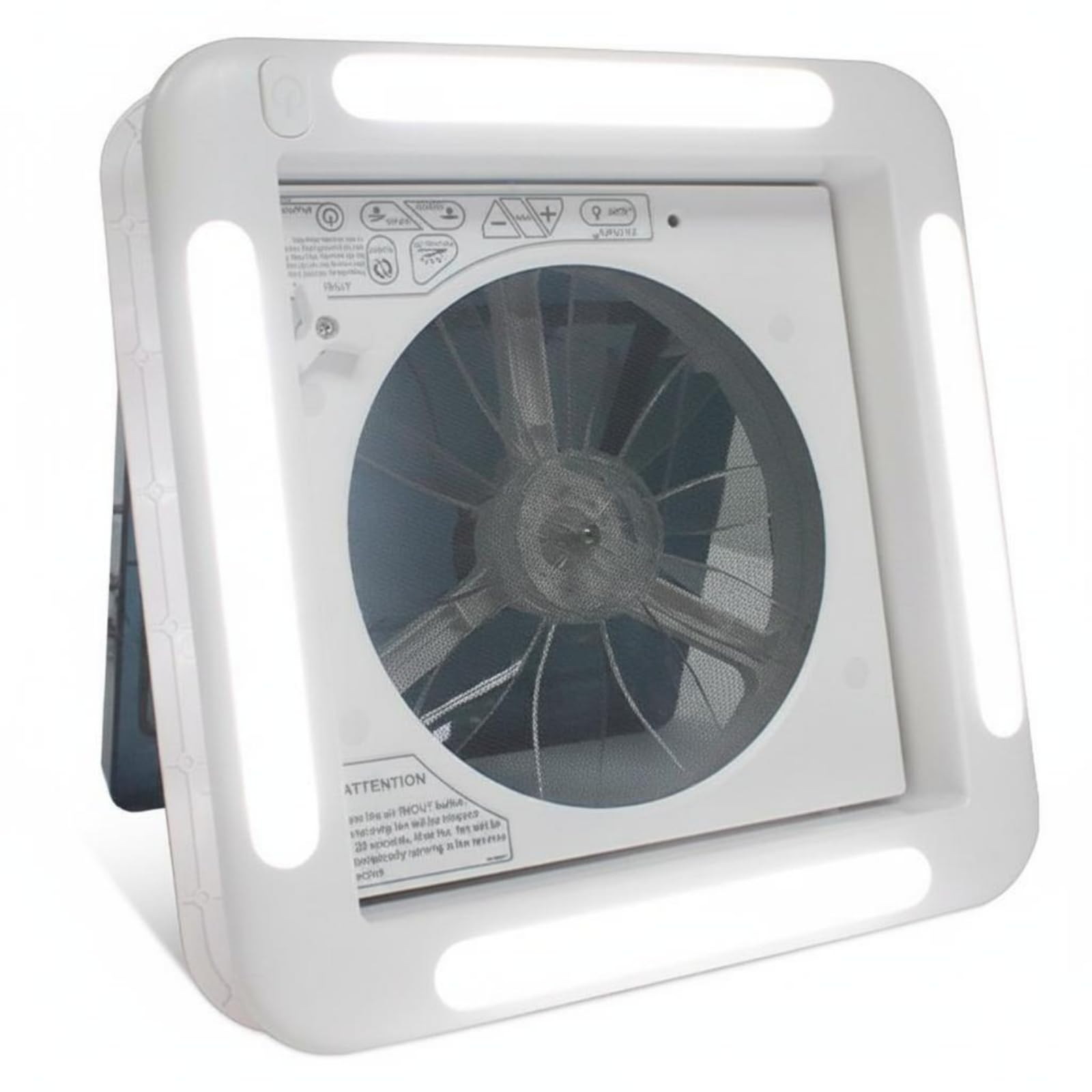 Dispositivo de Ventilación Ventilador de Techo para Claraboya Extractor con Luz Montaje en Techo Estructura Rejilla Adecuado para Interiores en Carretera