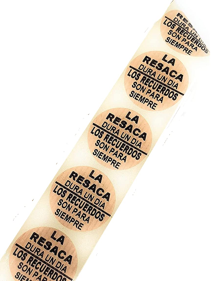 100 Etiquetas adhesivas kraft La resaca dura un día Los recuerdos son para siempre, Para tu celebración
