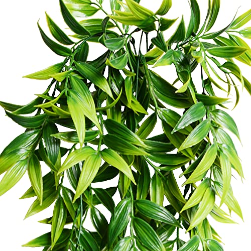 Clong Artificial Hanging Plants 2Pcs Fake Hanging Plant Faux Fake Ivy Vine Outdoor Uv Resistant Plastic Plants (Ivy Plants) #TOP3