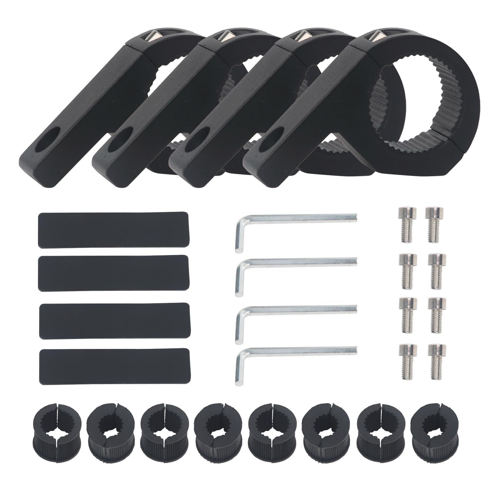 4 Pezzi Staffa di Montaggio Fari LED Universale, staffe di montaggio barra luminosa morsetto, staffa a morsetto per auto, staffe faretti moto, per Veicoli Auto Camion Moto Barca.