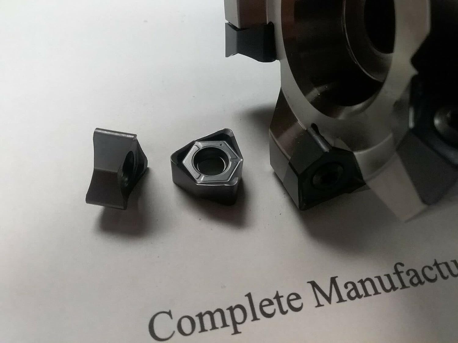 3" 90 degree MFWN90 face mill, w. For Kyocera WNMG080616 inserts, w. CAT50 arbor