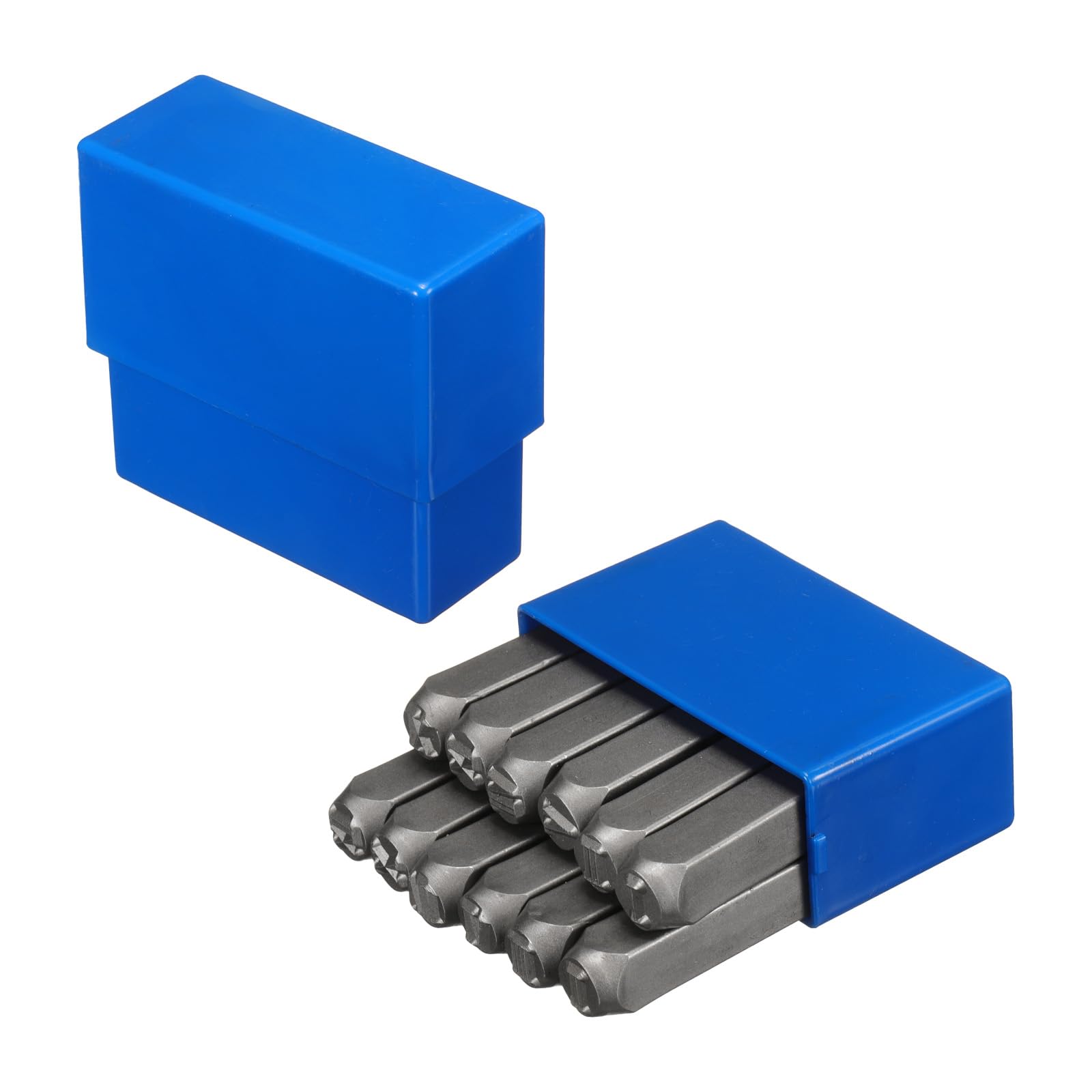 uxcell Set di 12 timbri numerici da 6 mm, con numeri romani da 0 a 12, per metallo, plastica, legno, pelle