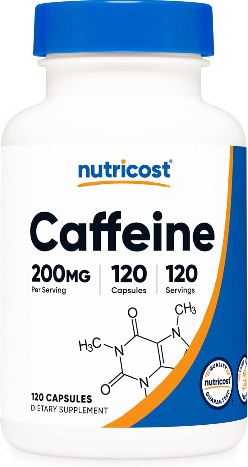 Nutricost Caffeine Pills, 200mg Per Serving (250 Caps) : Health & Household
