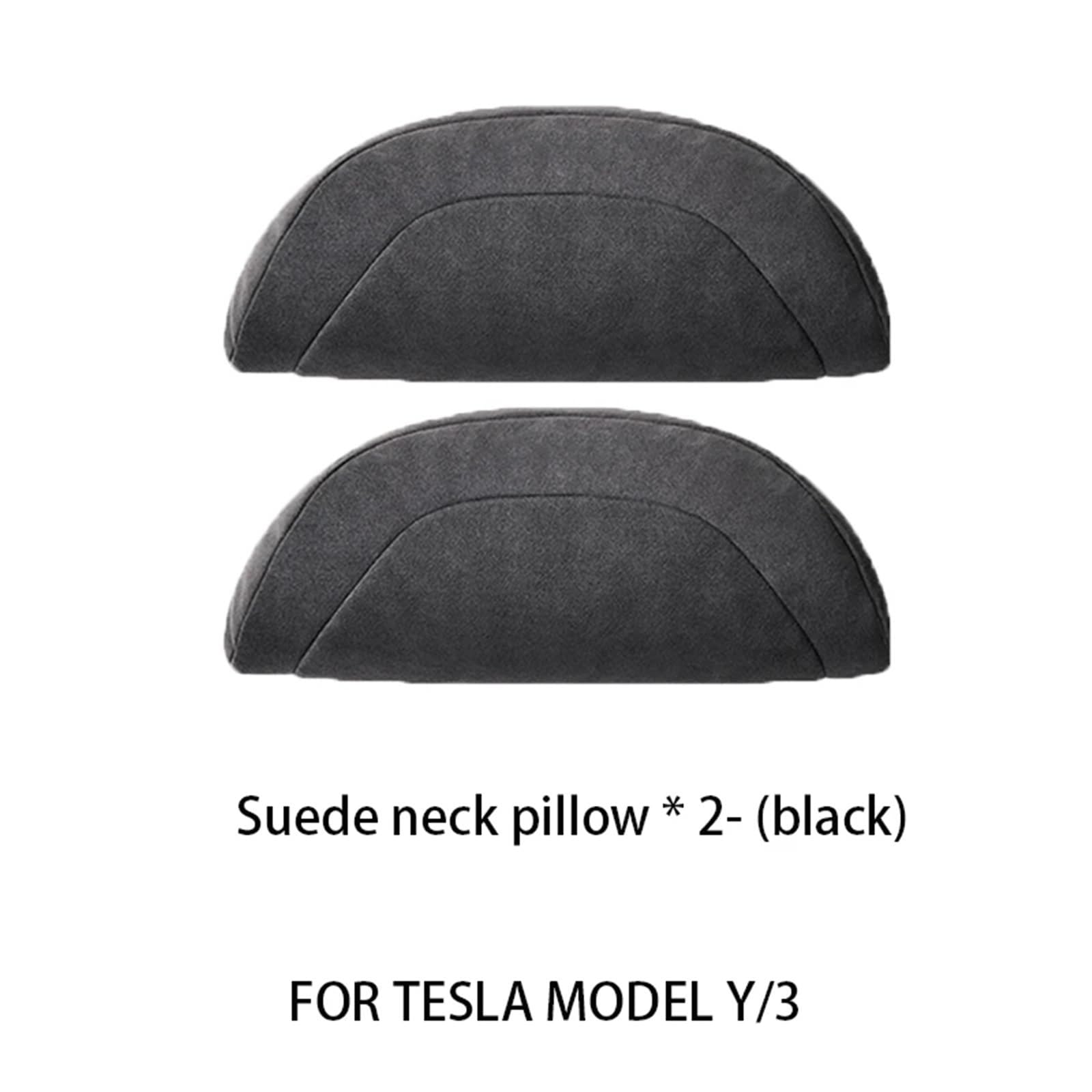 poduszka do jazdy Car Seat Headrest Do Modelu Tesla Y/3 2021-2025 Juniper Suede Poduszka Pod Szyję Zagłówek I Podparcie Talii Łagodzi Zmęczenie Siedzenia(TSL-02)