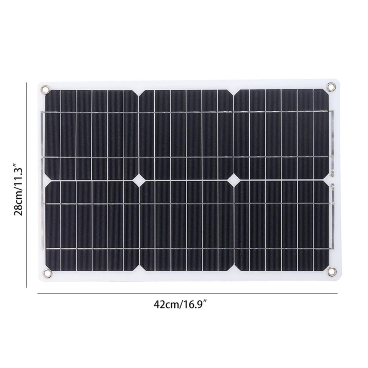 Toddmomy Kit Pannello Solare Monocristallino da 15w Regolatore di Carica per Camper e Aerei, Materiale Abs e Rame, per Campeggio e Piantagioni