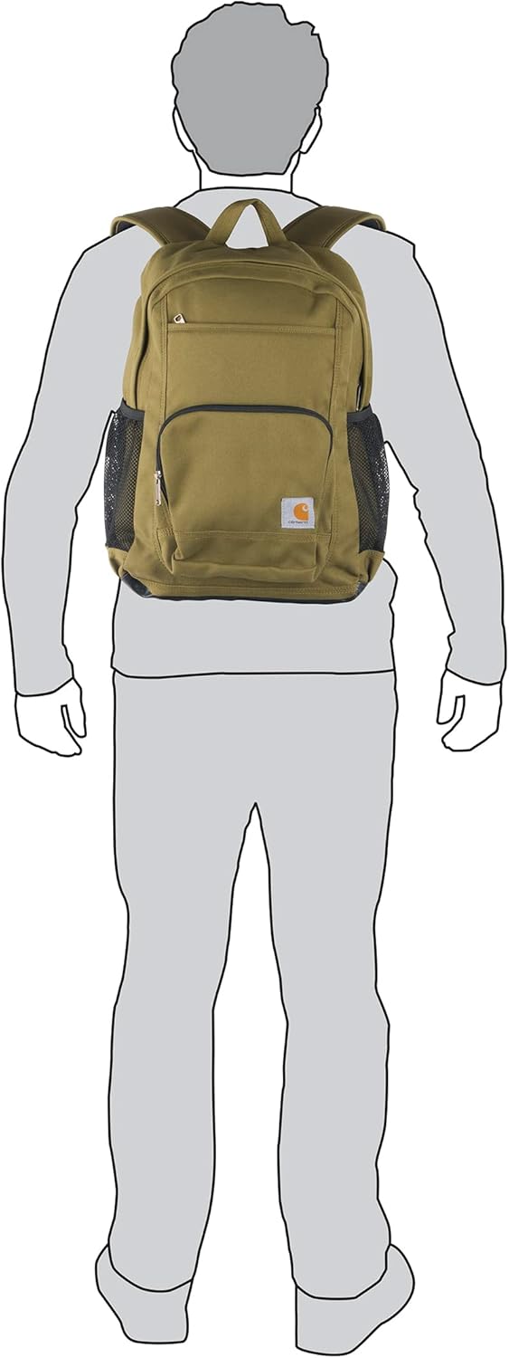 Carhartt 23L Single-Compartment Backpack, Durable Pack with Laptop Sleeve and Duravax Abrasion Resistant Base