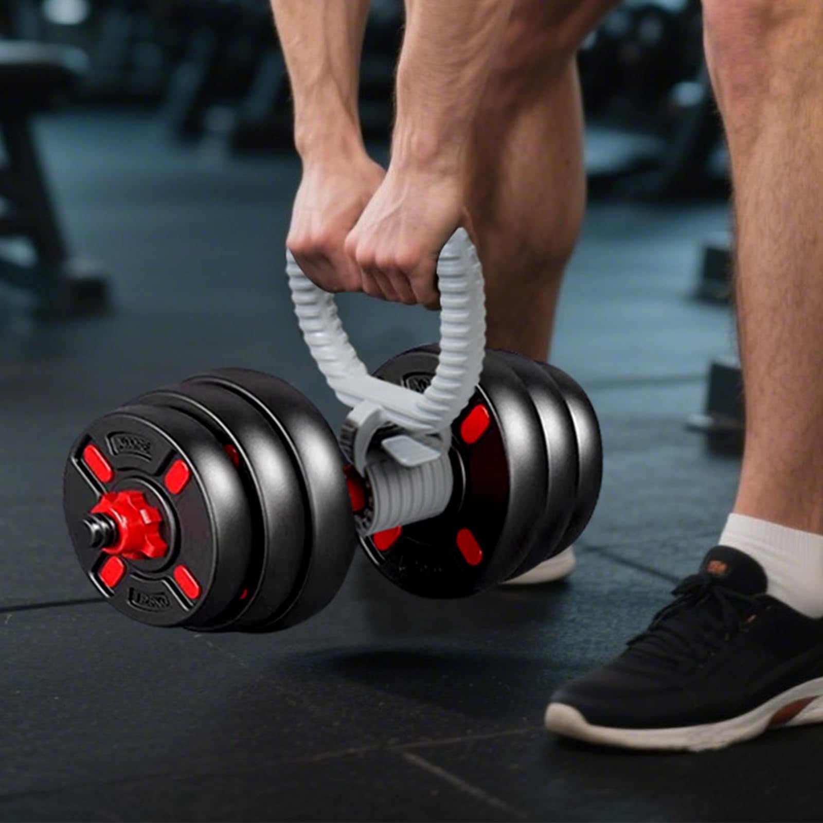 Uchwyt Do ćwiczeń, Zestaw Kettlebell/hantle, Szybki Montaż Bez Użycia Narzędzi, Udźwig 150 Kg, Pogrubiony, Wygodny Uchwyt O Szerokości 42 Mm (Black)