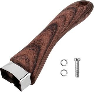 Brown Wood Color 170x35mm Wooden Pot Handle Milk Pot Handle Scald-Proof Long Handle Grip Replacement for Different Pots, Saucepans, Kitchen Cookware Accessories with Screws 1PCS