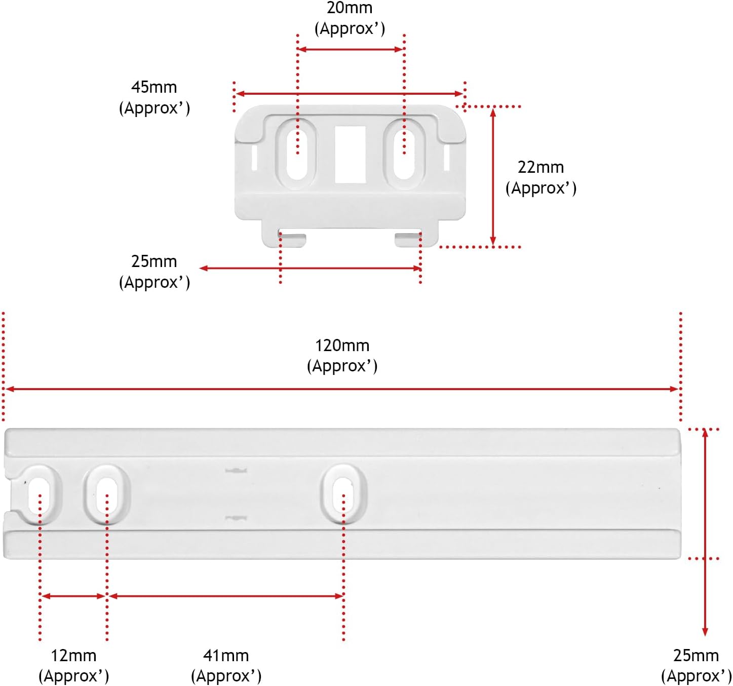 Spares2go Integrated Fridge Door Slide Mounting Universal Bracket Installation Fixing Kit (pack of 4) 4 61D7HOMm1fL. AC SL1500