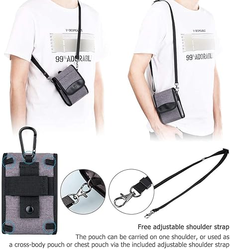 Miniatura 4 de Kiorafoto Funda para cámara + 2 correas de mano para muñeca estuche compacto para cámara con 2 correas de cuero para muñeca