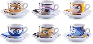 Stoviglie Porcellana Zeller 26510 Set Tazzine da caffè Magic Eyes Stoviglie Porcellana Zeller 26510 Set Tazzine da caffè Magic Eyes