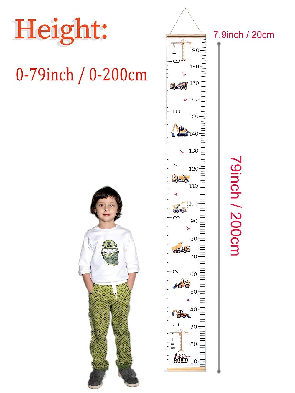 Growth Chart for Kids by Baby Proof Measuring Height Chart and Kids