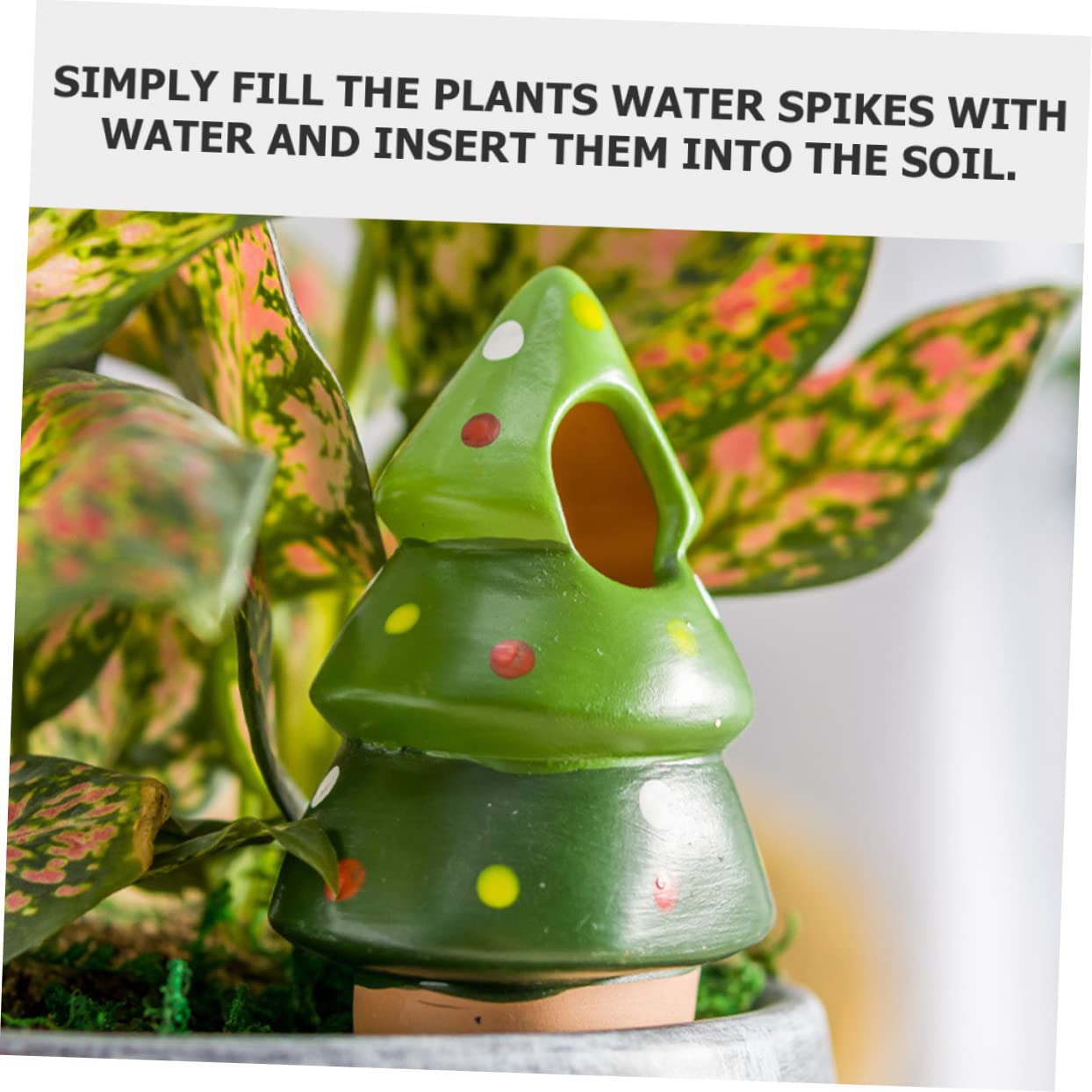 Yardwe 2 Ensembles Pointe D'arrosage Automatique Globes D'arrosage Usine Arrosoir Plantes D'intérieur Boules D'arrosage pour Plantes D'intérieur Système Green Argile Rouge 4 Pièces * 2