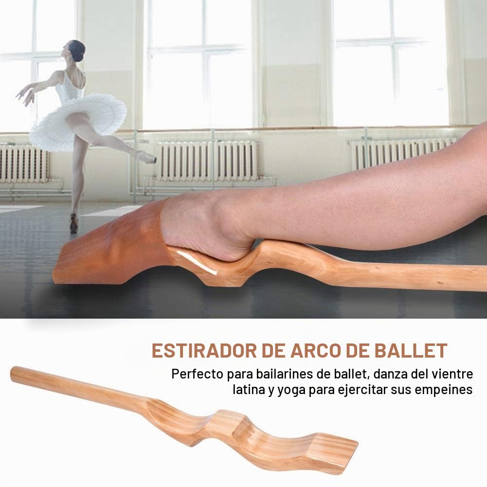 Wakects Ballet pie barella, Puntera para Danza clásica, Barra de Estiramiento del pie, Ballet, presión de Madera Enhancer con Banda elástica