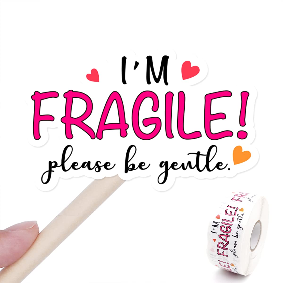 Wailozco Funny Fragile Stickers,I’m Fragile Please Be Gentle Packaging Sticker for Mailing Envelopes Small Business Shipping Package 500 Labels Per