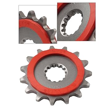 Amazon.com: Cnamid5 15T Front Sprocket 520 Pitch Red