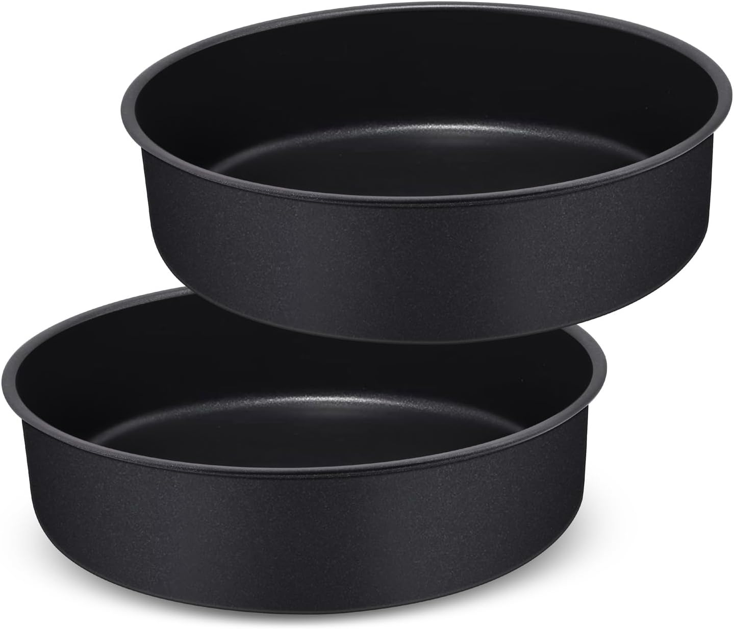 HaWare 8 inch Cake Tin Set of 2, NonStick Stainless Steel Cake Pan for Baking Roasting Serving
