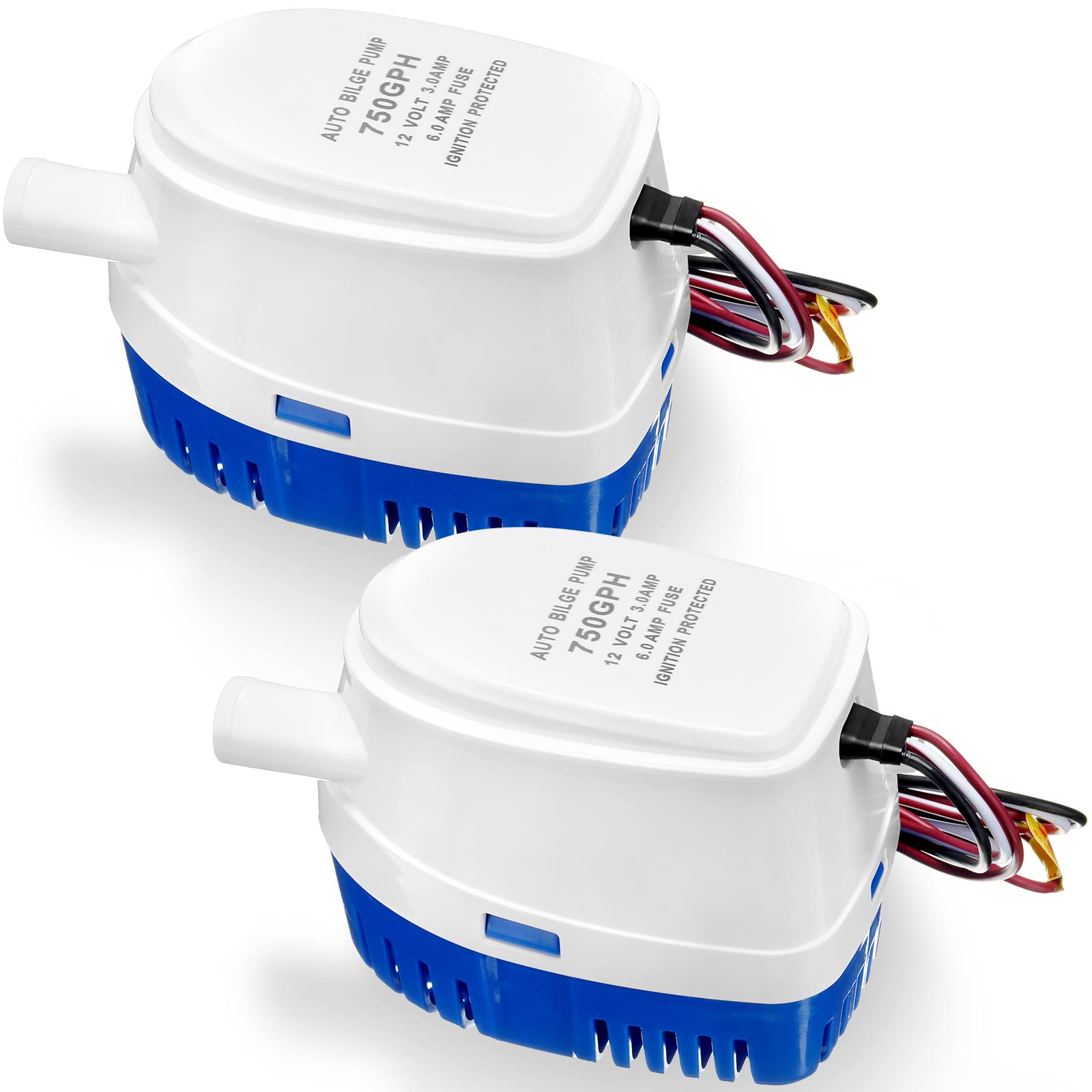 Buy 2 Pieces Automatic Bilge Pumps for Boats 12V Submersible Pump with