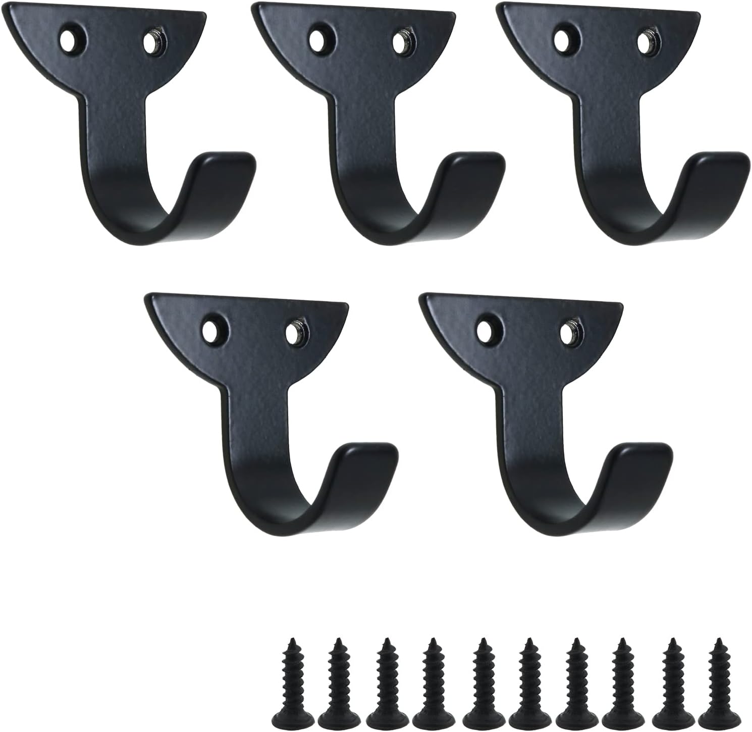JianLing 5-Piece Tool Hanger Hook Set - Wall Mounted Double Storage Hooks For Garage & Garden Tools