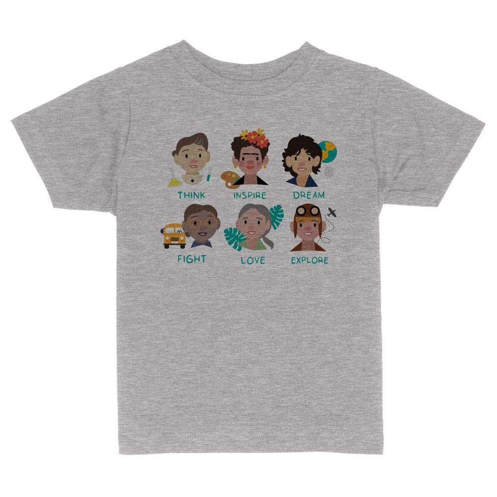 Women's History Icons Toddler Kids T-Shirt 5T Heather Grey