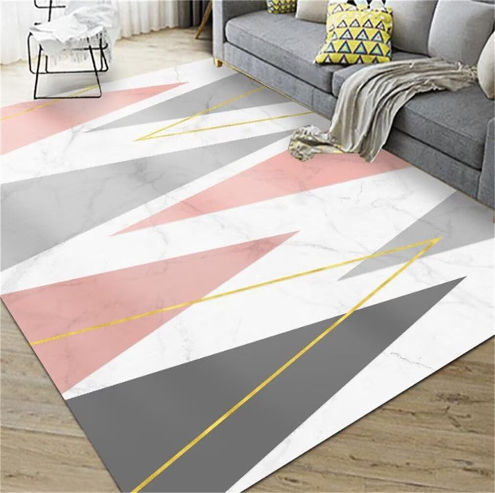 Tapis de sol pour bébé doux et grand tapis lavable au motif géométrique moderne