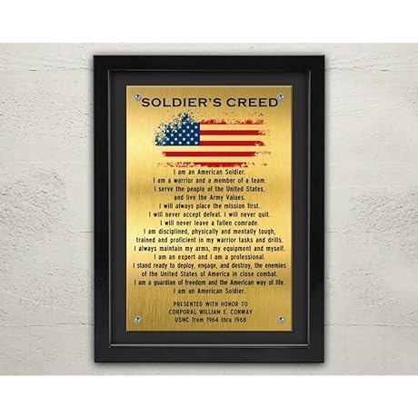 Personalized Army Soldier's Creed Framed Plaque - Air Division Sign