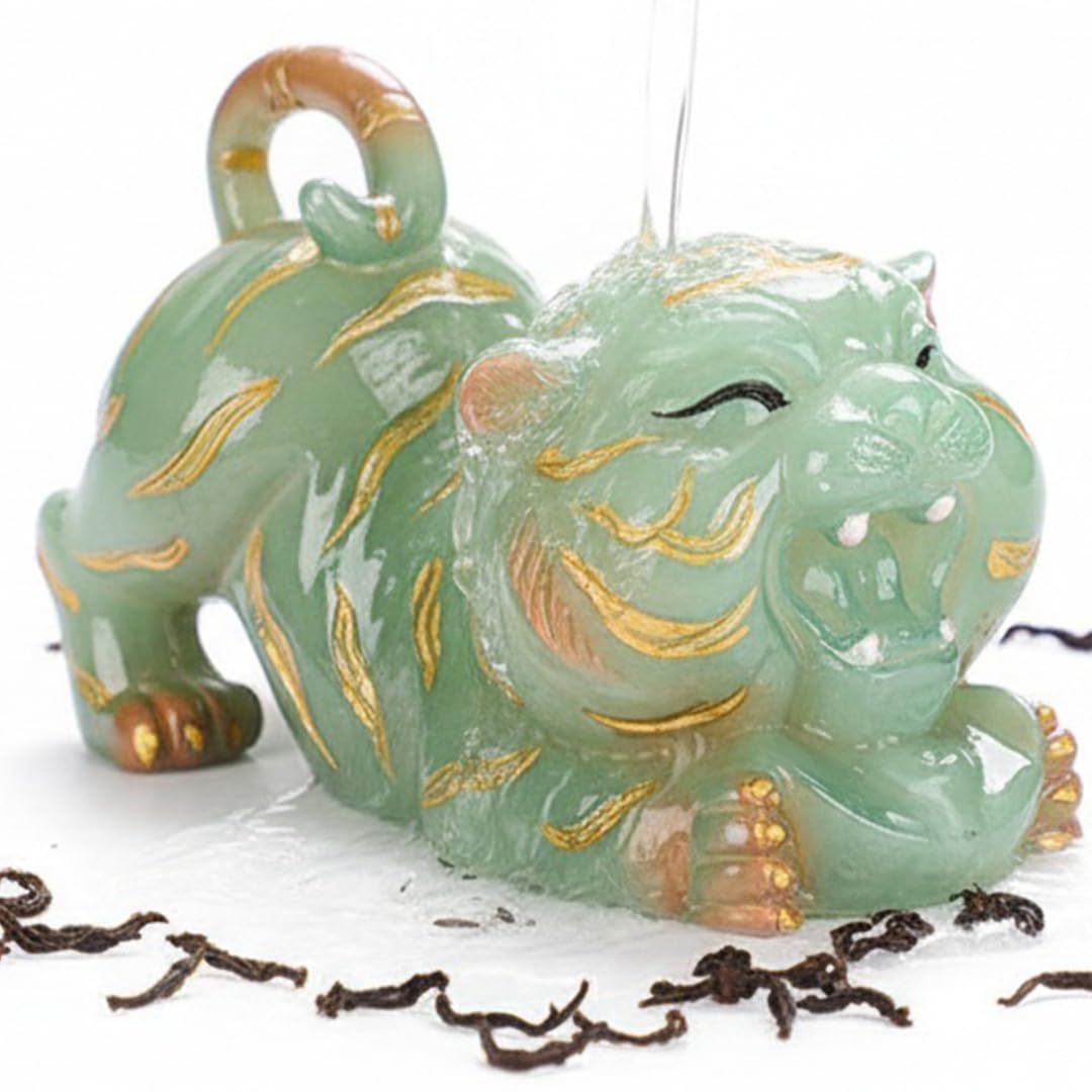 Tea pet de prestige en forme de tigre pour collectionneurs de services à thé