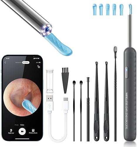 Miniatura 7 de Eliminación de cera de oídos, limpiador de oídos con cámara y luz, apto para FSA HSA, cámara con herramienta de eliminación de cera de oídos con