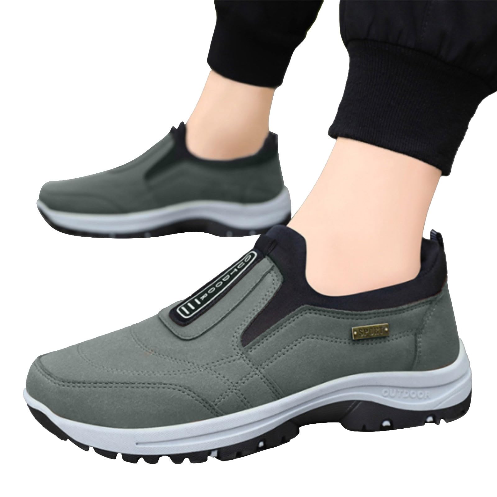 Scarpe da Trekking da Uomo, Sneaker Casual da Uomo Senza Lacci, Impermeabili, Antiscivolo, Comode, da Ginnastica, da Jogging, Comode, Casual, Scarpe da Escursionismo Arrampicata Sportive All'Aperto