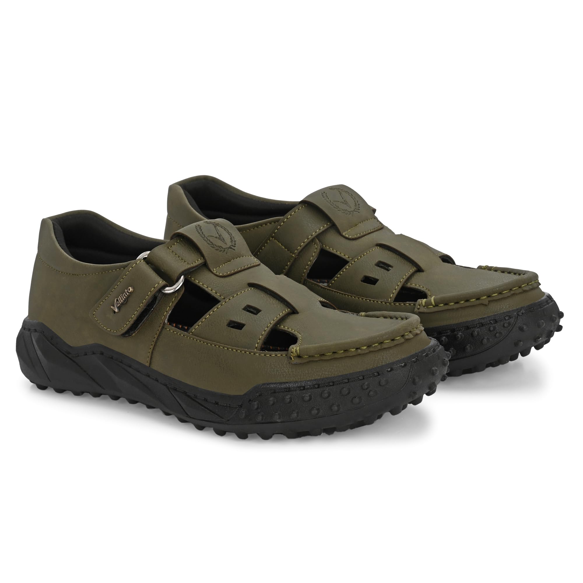 vellinto RATTLE Premium Casual Sandals For Men | Synthetic Leather Outdoor Sandal-picture-55