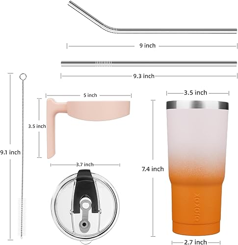 Miniatura 62 de BJPKPK 30 oz Tumbler With Handle And Straw Stainless Steel Insulated Tumbler Cups For Water Or Ice Coffee,Blood Moon