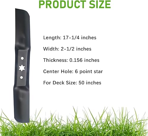 Miniatura 5 de KEDAKEJI Cub Cadet zt1 50 cuchillas 742-05052A 942-05052A cuchillas 2 en 1 compatibles con Troy Bilt MTD 50 pulgadas Tractores de césped y