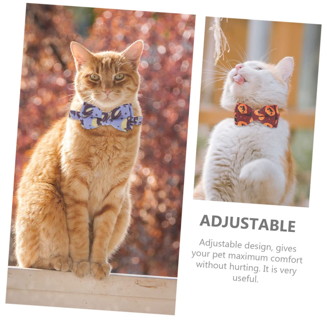 Mipcase 6stücke Halloween Katzenhalsbänder Mit Verstellbarem Design Und Glöckchen Für Partys Niedliches Zubehör Für Ihre Haustiere Varianten Böser Kürbis Und Fledermaus